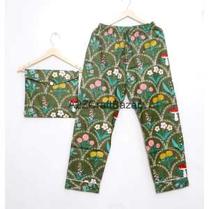 Ensemble de pyjama en coton à manches longues très vendu - Vêtements de nuit en coton, pyjama d'été bohème pour femmes et vêtements de détente, cadeau - Product Image 5