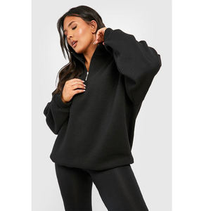 Sudadera Oversize de Fraternidad para Mujer, Cuello Alto, Corte Holgado, de Forro Polar Ecológico - Product Image 3