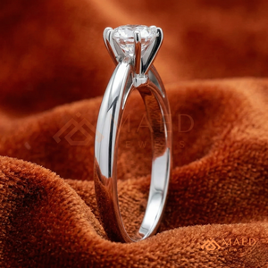 925 Sterling <b>Silver</b> Round Cut Engagement <b>Ring</b> Women Classic 6 Prong <b>Solitaire</b> Wedding <b>Ring</b> Minimal Fine Jewelry - Product Image 2