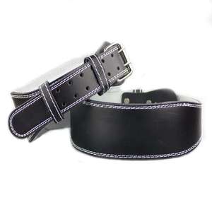<b>Red</b> Leather Waist Support <b>Belt</b> Adjustable Wrap Around For Adult Fitness Training - Product Image 2