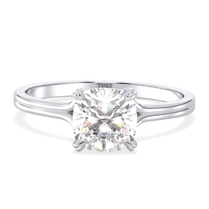 REYES Wholesale Jewelry Classic Design 14K White Gold Moissanite Engagement Band <b>Rings</b> for Women Luxury <b>Wedding</b> Fine Jewelry - Product Image 1