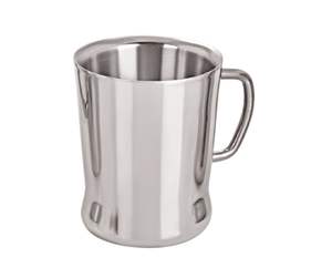 Taza de Té y Café Clásica de Acero Inoxidable de Doble Pared, Ecológica, con Mango de Fácil Agarre, Pulido Espejo, para Viajes y Oficina - Product Image 2