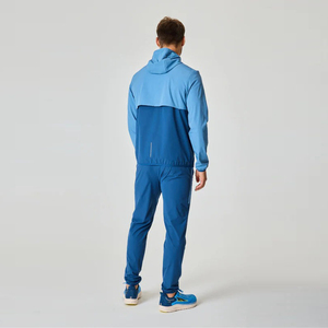 Conjunto Deportivo para Hombre en Azul con Bloques de Color, Chaqueta con Capucha y Cierre Completo, Pantalones Ligeros de Poliéster, Corte Regular, para Primavera - Product Image 6