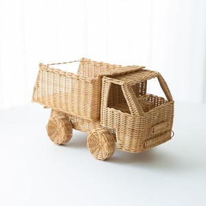 Juguetes de construcción a precio de mayorista, camión de ratán, camiones miniatura trenzados, juego imaginativo para niños - Product Image 1