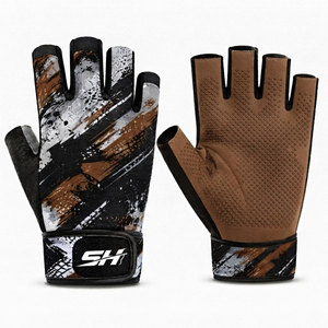Meilleurs gants de fitness pour hommes, impression par sublimation, demi-doigts, prix de gros abordable, service OEM - Product Image 6
