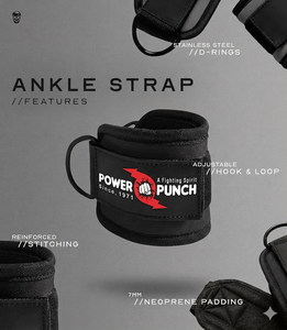 Sangles de cheville pour les exercices de kickbacks sur machine à câbles, les entraînements des fessiers et les exercices du bas du corps - Sangles de jambe réglables avec rembourrage en néoprène - Product Image 5