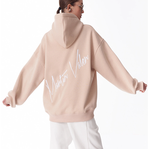 Sudadera con Capucha Extra Grande para Mujer, con Logotipo Personalizado, de Algodón Tejido, Hombros Caídos, Estilo Casual, para Otoño - Product Image 2