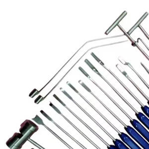 เครื่องมือถอดซีเมนต์แบบมุลเลอร์ของ Azicon สำหรับการผ่าตัดข้อสะโพกแบบรีวิชั่น อาร์โธรพลัสติก  พร้อมสิ่วและเครื่องมือขูดซีเมนต์กระดูก - Product Image 2