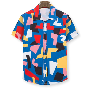 Chemise Hawaïenne Décontractée pour Homme, Grande Taille, Ample et Légère, à Manches Courtes Imprimées, Style Plage Estival, Design Hawaïen - Product Image 1
