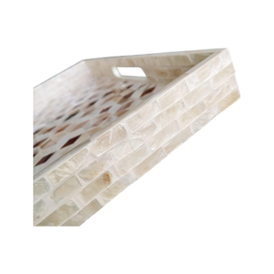 Bandeja de servir de alta gama con incrustaciones de nácar hecha a mano, bandeja decorativa de concha para el hogar, procedente de Vietnam. - Product Image 3