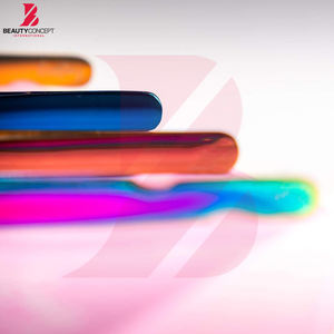 Pinces à cils professionnelles en titane bleu, pinces courbées en acier inoxydable de haute précision pour extensions de cils volumineuses - Product Image 6