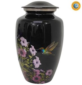 Urna Funeraria Negra para Adultos con Diseño de Luna y Árbol, Acabado Liso y Brillante, Ilustraciones Personalizables, Marca Linea - Product Image 4