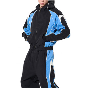 Men Jogger Sets Windbreaker Two Piece Set Zip up Puff <b>Track</b> <b>Jacket</b> and <b>Track</b> Pants Custom Nylon Reflective Tracksuit - Product Image 2