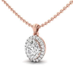 Colgante Solitario Starlit Bliss con Diamante Cultivado en Laboratorio con Corte Ovalado, Joyería Clásica y Elegante, Regalo para Mujer - Product Image 1