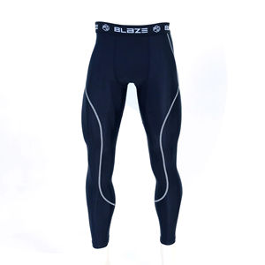 Leggings de compression pour homme Winton Impex, longueur intégrale, taille élastique, design patchwork, tissu en spandex à séchage rapide, impression réfléchissante - Product Image 1