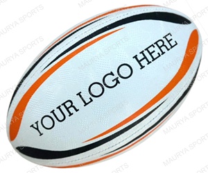 Pelota de Rugby con logotipo personalizado de alta calidad, goma sintética profesional para partidos, varios tamaños y colores para torneos - Product Image 5