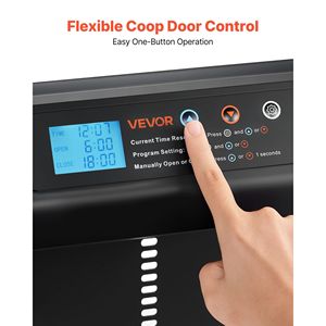 ประตูเล้าไก่แบบอัตโนมัติใช้พลังงานแบตเตอรี่ พร้อมระบบป้องกันหนีบมือ และตัวตั้งเวลาแบบแมนนวล ทำจากอะลูมิเนียมทนทาน สำหรับกรงสัตว์ - Product Image 3