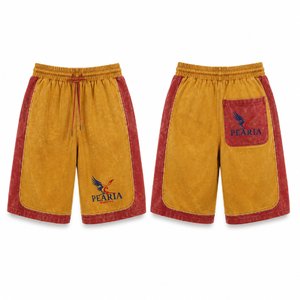 Men Washed Drawstring Sports Shorts Color Block Printed <b>Athletic</b> Training Shorts Casual Streetwear - Product Image 6