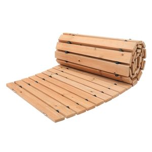 Pasarela de Jardín de Madera Curva Antideslizante de 7 pies x 17 pulgadas para Exteriores, con Conexión de Cuerda de Alambre de Cedro para Paisajismo y Terrazas - Product Image 1