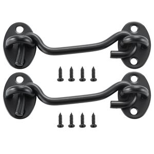 2 pacchi gancio di chiusura per porta del fienile con viti di montaggio a gancio e chiusura porta e finestra accessori - Product Image 1