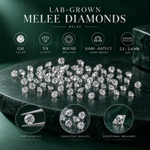 Diamant de laboratoire de qualité supérieure |   Diamant rond brillant, couleur GH, clarté VS, 0,040-0,075 CT, 2,1-2,6 MM, taille de précision, diamant non monté - Product Image 5