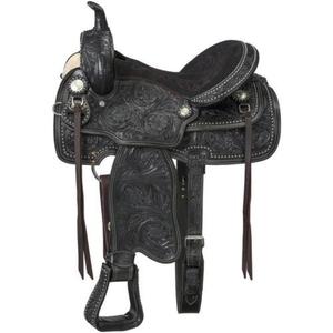 Silla de montar inglesa de cuero premium negra natural, personalizada y grabada, resistente al agua, para carreras de caballos, a la venta y para regalos. - Product Image 1
