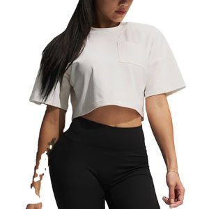 เสื้อยืดครอปออกกำลังกายทรงหลวมแบบสั่งทำพิเศษสำหรับผู้ชาย คุณภาพพรีเมียม ผ้าฝ้าย 100% เสื้อยืดพิมพ์ลายตามสั่งสำหรับผู้หญิง - Product Image 3