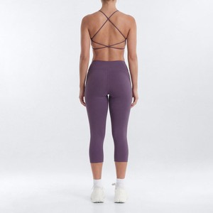 Leggings Capri de Cintura Alta de Primera Calidad para Mujer, Color Sólido, Elásticos, Transpirables, Pantalones de Yoga Tejidos, Ropa Deportiva para Todas las Temporadas - Product Image 2