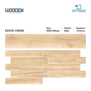 Moderne 200x1200 Anti-Slip Semi Porcelaine Matériaux de Construction Nouvelle Planche de Bois Intérieur Bas Prix Plancher Firebrick Click - Product Image 3