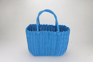Bulk Price Eco-Friendly PP Rattan <b>Basket</b> Colorful Carrier Bag for Shopping Sundries Storage Kitchen Neatening Made in Vietnam - Product Image 4