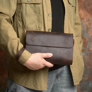 Bolso de mano de cuero hecho a mano con cremallera de primera calidad, múltiples compartimentos, acabado elegante y construcción duradera para la mujer moderna. - Product Image 1