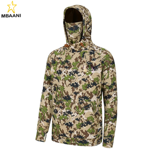 <b>Men</b>’s Fishing Fleece Hoodie with Neck Gaiter Water Resistant Performance Hunting Sweatshirt - Product Image 1
