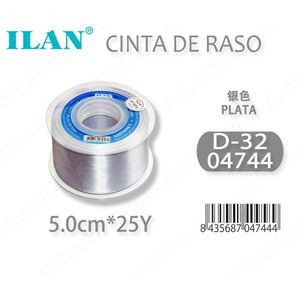 Nastro in Raso Ilan 5.0cm 25Y Argento Placcato D32 - Product Image 3