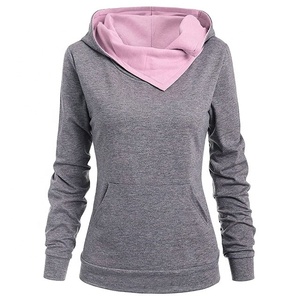 Sudadera con Capucha Roja para Mujer, Manga Larga, Color Sólido, Tejido de Algodón, Estilo Pullover, Transpirable, con Bolsillos, para Otoño - Product Image 5