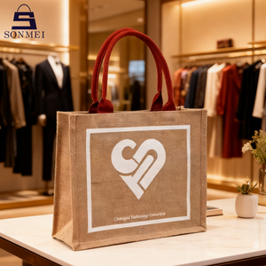 Bolsas de Compras Ecológicas de Yute Personalizables con Tela y Costuras Resistentes - Product Image 3