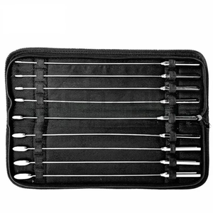 Instrumentos Quirúrgicos de Ginecología y Urología de Acero Inoxidable, Juego de Sondas Uretrales Bakes Rosebud, 9 Piezas en Estuche Negro - Product Image 5