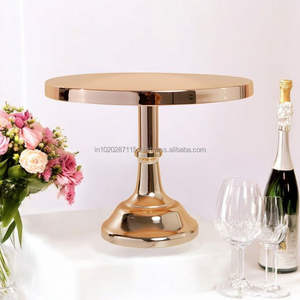 Metal cake stand handcrafted dessert <b>display</b> piece for artisan bakery branding elegant sturdy reusable decorative - Product Image 3