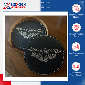 Posavasos de Cuero PU de Estilo Único y Calidad Genuina de Alto Nivel con Soporte a un Precio de Mercado Impresionante - Product Image 2