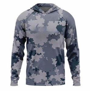 Sudadera con Capucha de Manga Larga Verde Claro para Hombre, Protección Solar UPF 50, Ropa de Pesca Anti-UV - Product Image 5