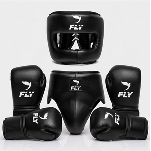 Conjunto de Boxeo Profesional de Último Modelo para Sparring, Cómodo y Duradero, en Cuero Negro Profesional, con Súper Protección para Entrenamiento - Product Image 1