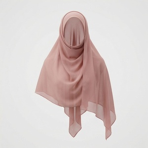 Hiyab de Chifón de Color Sólido para Mujer, Transpirable, para Uso Diario, Pañuelo Islámico - Product Image 1