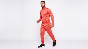 Ensemble de survêtement décontracté pour homme : veste zippée intégrale et pantalon de jogging assorti avec détails passepoilés - Product Image 5