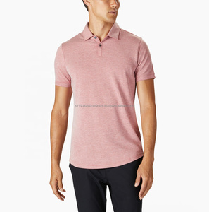 Chemises polo en coton poly spandex décontractées pour hommes, vêtements de loisirs athlétiques, col t-shirt pour hommes - Product Image 4