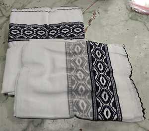 Chal IMMAH Blanco de Alta Calidad, Ligero y Duradero, de Algodón Voile con Bloques de Color para Hombre, Ideal para Invierno - Product Image 2