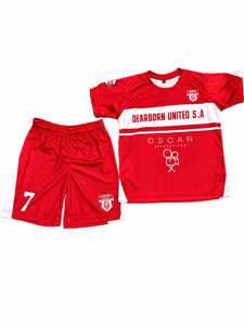 Conjunto de Camiseta de Fútbol Dearborn United S.A, Negra, Sublimada, Absorbente de Humedad, para Niños, Corte Regular, Manga Corta, para Todas las Temporadas - Product Image 4