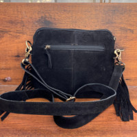 Vente en gros Nouveau sac à bandoulière à franges en cuir suédé noir grande capacité Sac à main de haute qualité tendance pour femmes