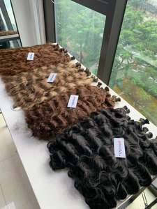 Chaude En Gros Toutes Les Couleurs En Vrac Vierge Super Double Dessiné Ondulés Droites Vietnamien Cheveux Bruts Blanc Chocolat Blond Gris Foncé Couleur - Product Image 3