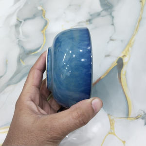 Bols en céramique bleu foncé de luxe, émaillés à la main, pour les maisons modernes, bols en grès polyvalents, idéaux pour les repas quotidiens, les occasions spéciales - Product Image 4