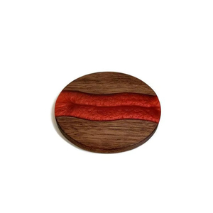Modern Luxury Eco-Friendly Round Customizable Resin Art Coaster - Product Image 1