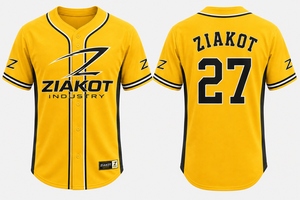 เสื้อเบสบอลผู้ชาย ZIAKOT สีเขียวทอง พิมพ์ลายสกรีน แขนสั้น ทรงปกติ ระบายอากาศได้ดี ชุดกีฬา - Product Image 4